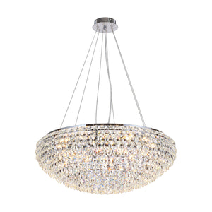 18-Light Legacy Crystal Chandelier, Chrome – white background