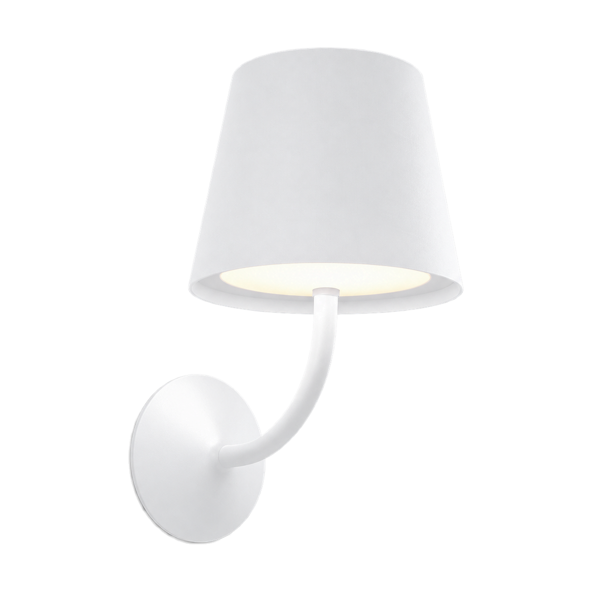 White Flute LED Wall Light - 7W, 4000K, IP65 — transparent background