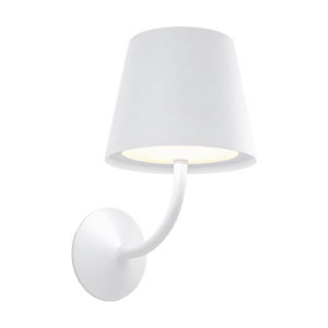 White Flute LED Wall Light - 7W, 4000K, IP65 — transparent background