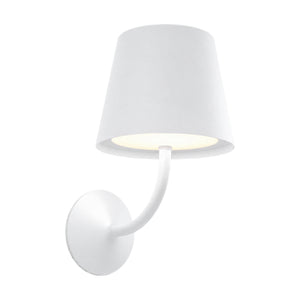 White Flute LED Wall Light - 7W, 4000K, IP65 — white background