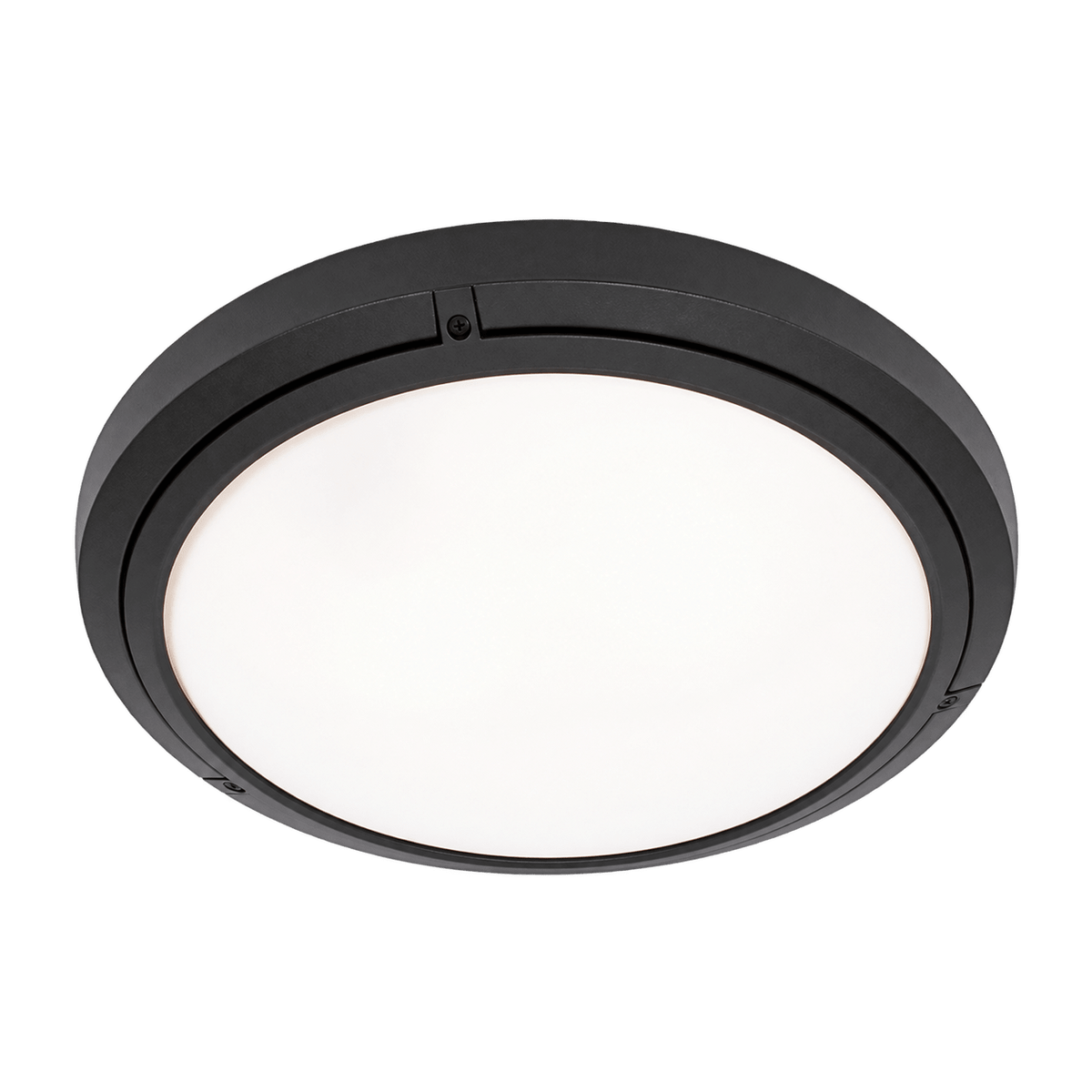 Black 2-Light Bulkhead with Frosted Glass, IP44, 400mm — transparent background