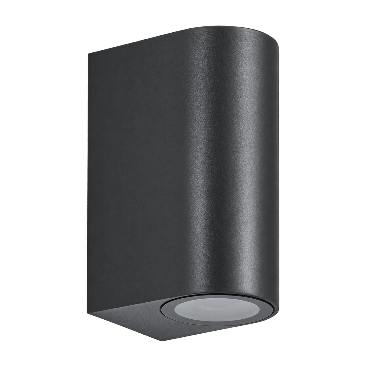 Black GU10 LED Up/Down Wall Light — transparent background