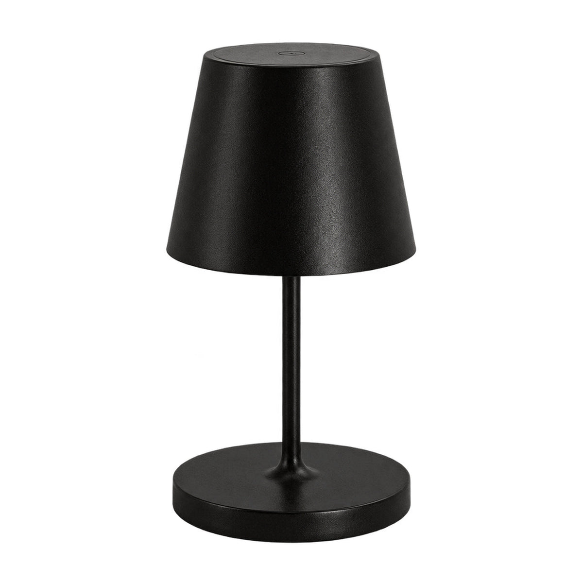 Black Trevi Mini Rechargeable Table Lamp — white background