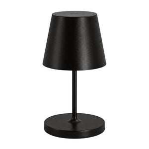 Black Trevi Mini Rechargeable Table Lamp — white background