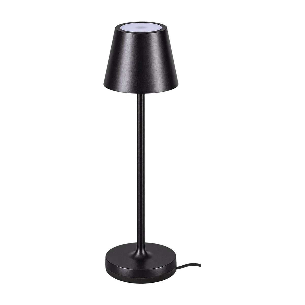 Matt Black Trevi Micro Rechargeable Table Lamp — transparent background