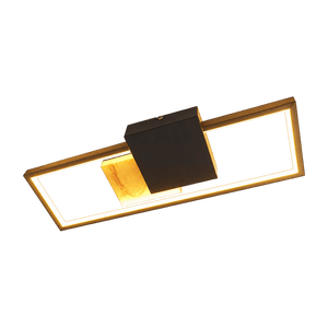LED Rectangular Yin&Yang Ceiling Fitting, 18W, transparent background, 1254 × 1254