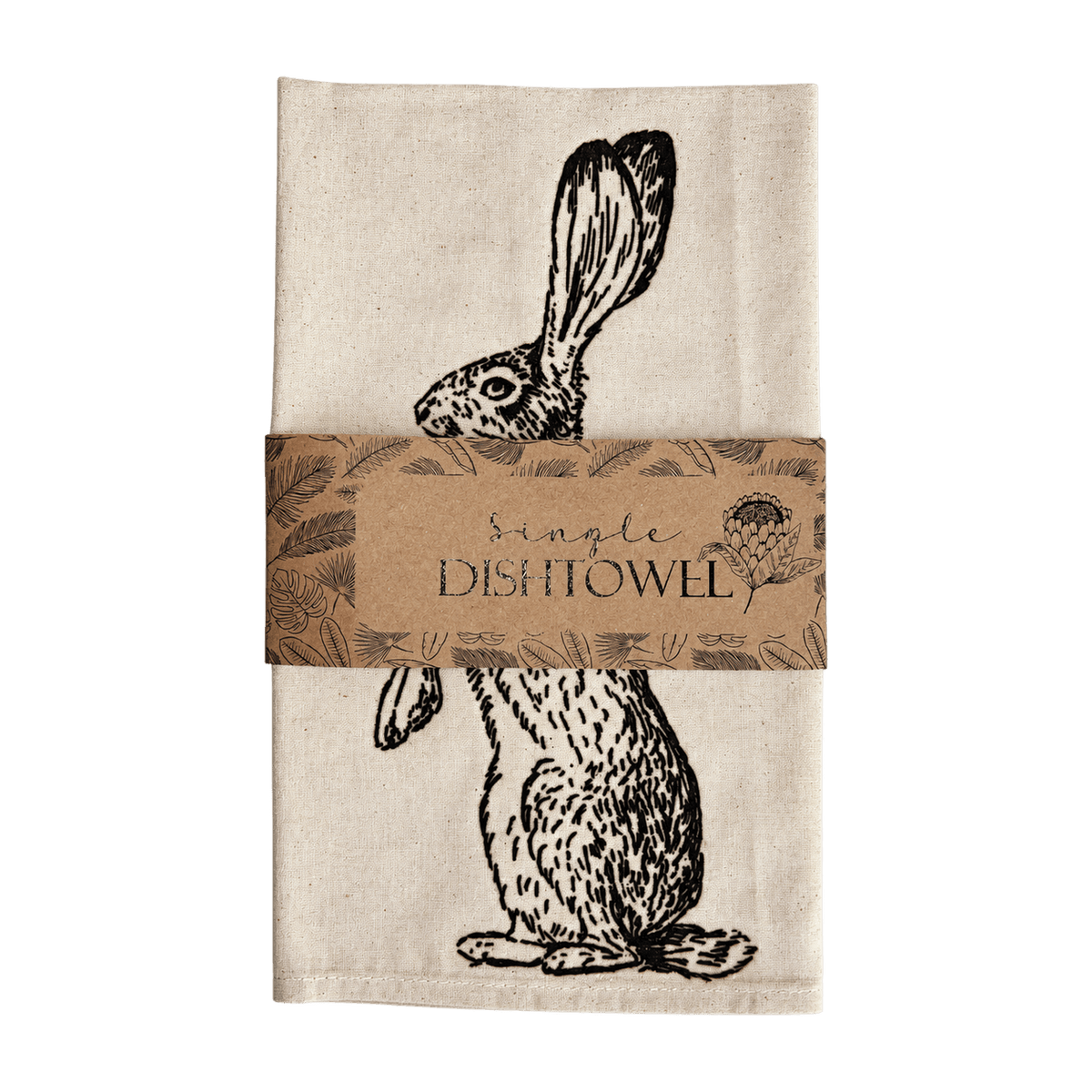 Printed Material Dish Towel - Rabbit, transparent background, 1254 × 1254