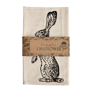 Printed Material Dish Towel - Rabbit, white background, 1254 × 1254