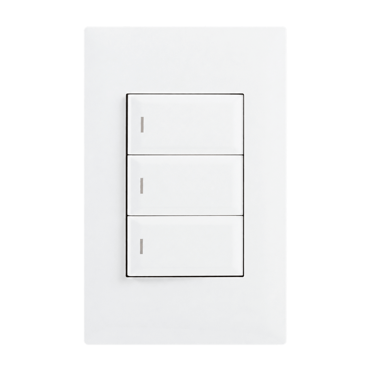 3 Lever 2-Way Switch - White, 4 x 2, transparent background, 1254 × 1254