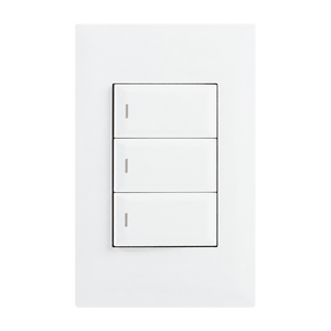 3 Lever 2-Way Switch - White, 4 x 2, transparent background, 1254 × 1254