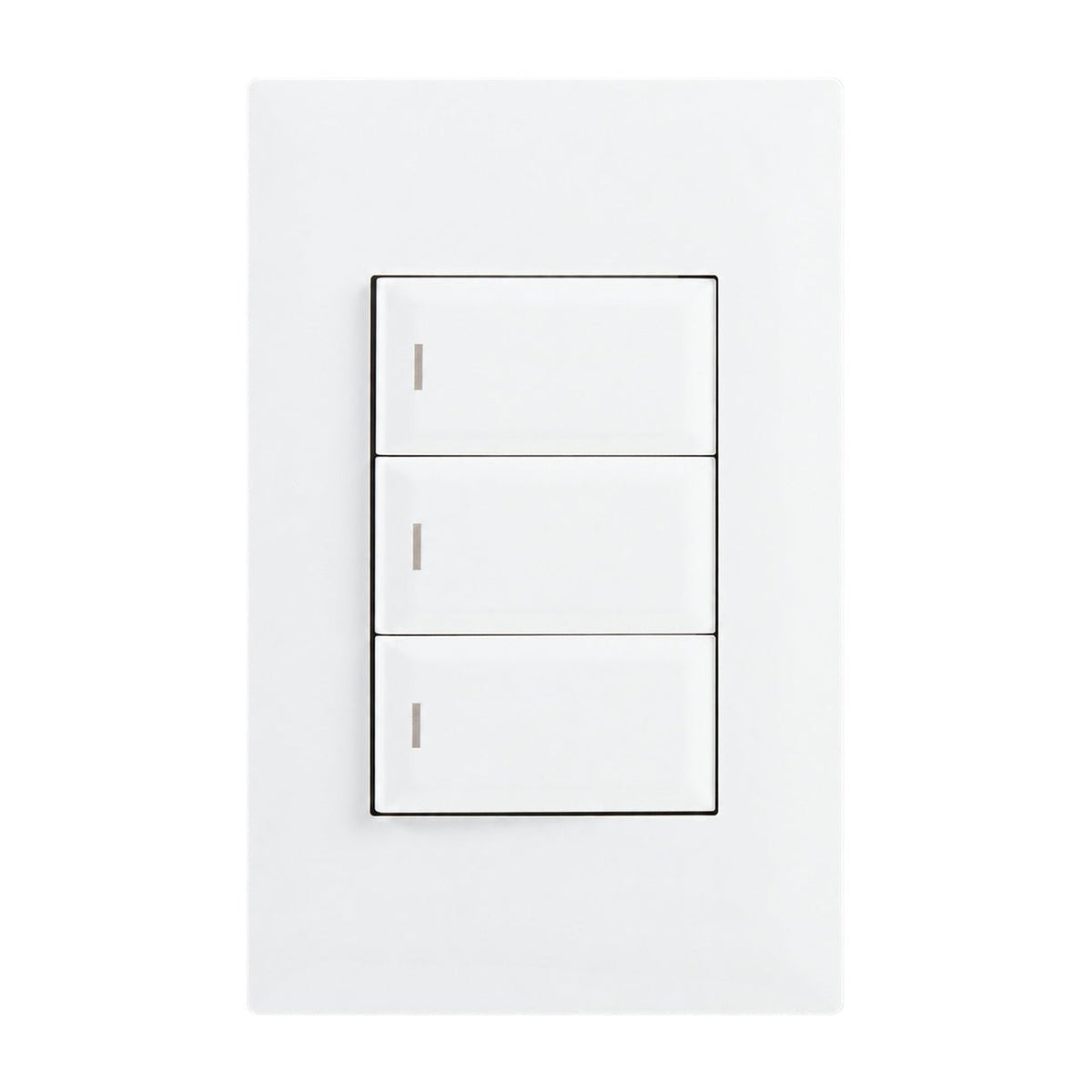 3 Lever 1-Way Switch - White, 4 x 2, white background, 1254 × 1254