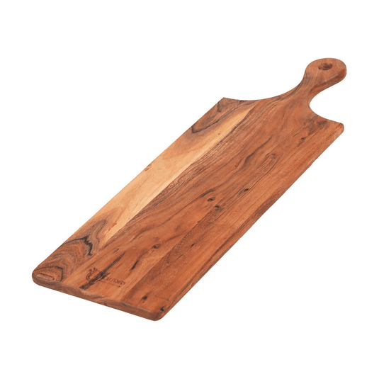 Acacia Wood Chopping Board with Handle 60cm × 18cm × 1.5cm with transparent background