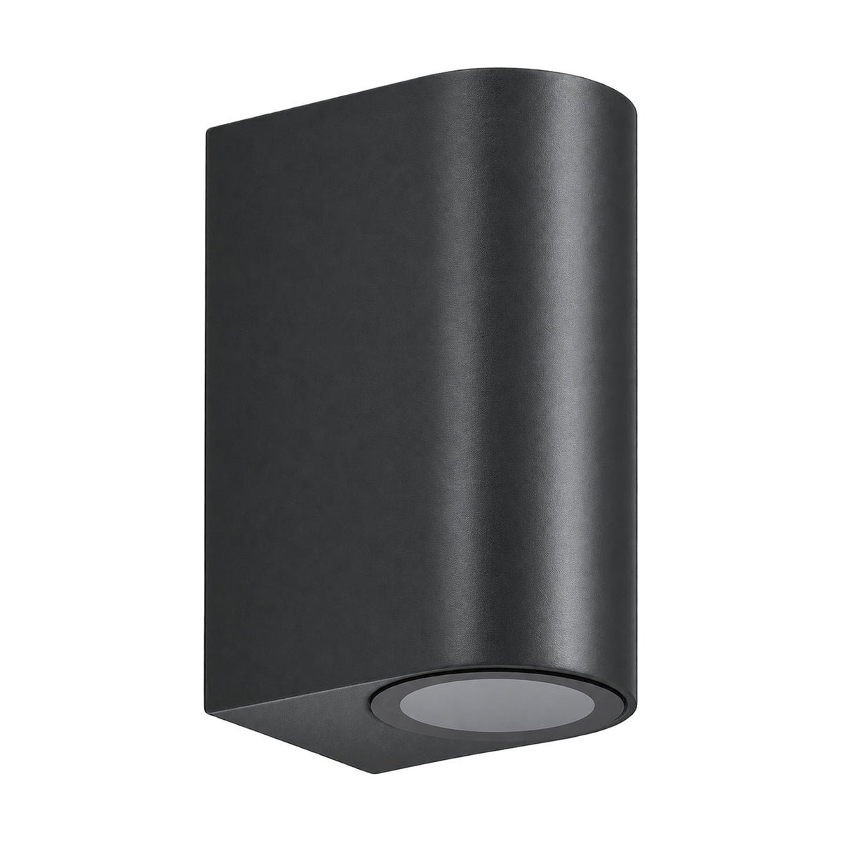 Black GU10 LED Up/Down Wall Light on a white background