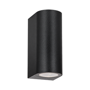 Matt Black Up & Down GU10 Wall Light, IP54 — transparent background, 1254 × 1254