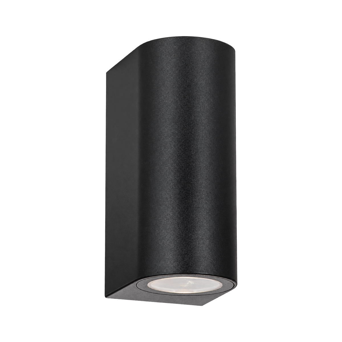 Matt Black Up & Down GU10 Wall Light, IP54 — white background, 1254 × 1254