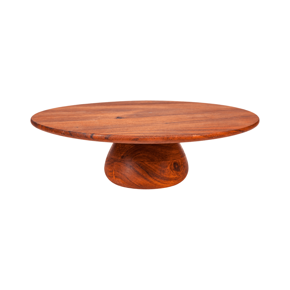 Wooden cake stand 35cm × 35cm × 10cm — white background, 1254 × 1254