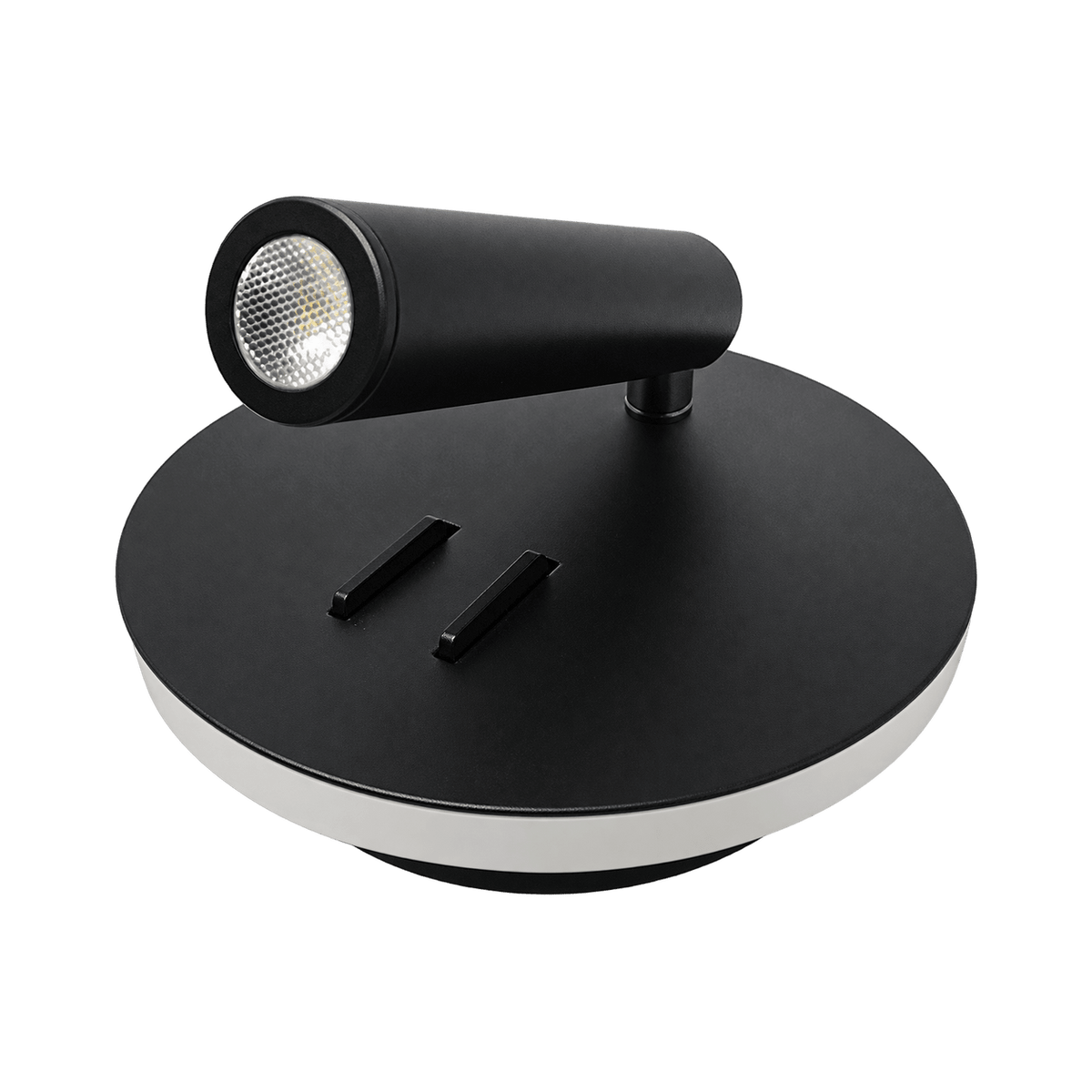 Black 3W LED Wall Light, 240V — transparent background, 1254 × 1254