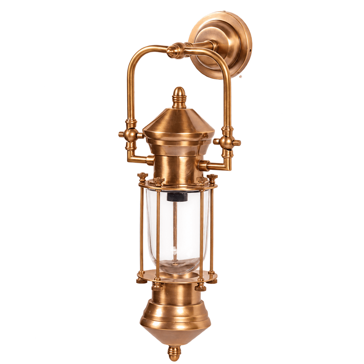 Lisbon Outdoor Wall Light - Antique Brass & Copper on a white background