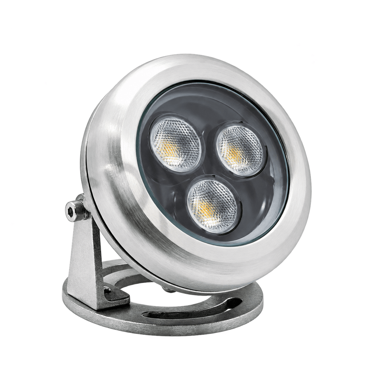 Wave 6W Submersible LED Light - Stainless Steel on a white background