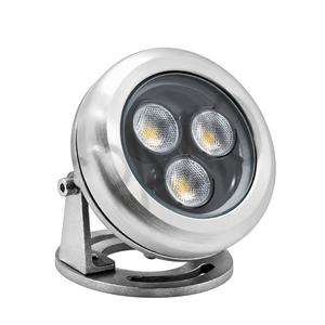 Wave 6W Submersible LED Light - Stainless Steel on a white background