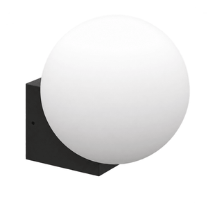 Comino Small Outdoor Wall Light - Sand Black on a white background