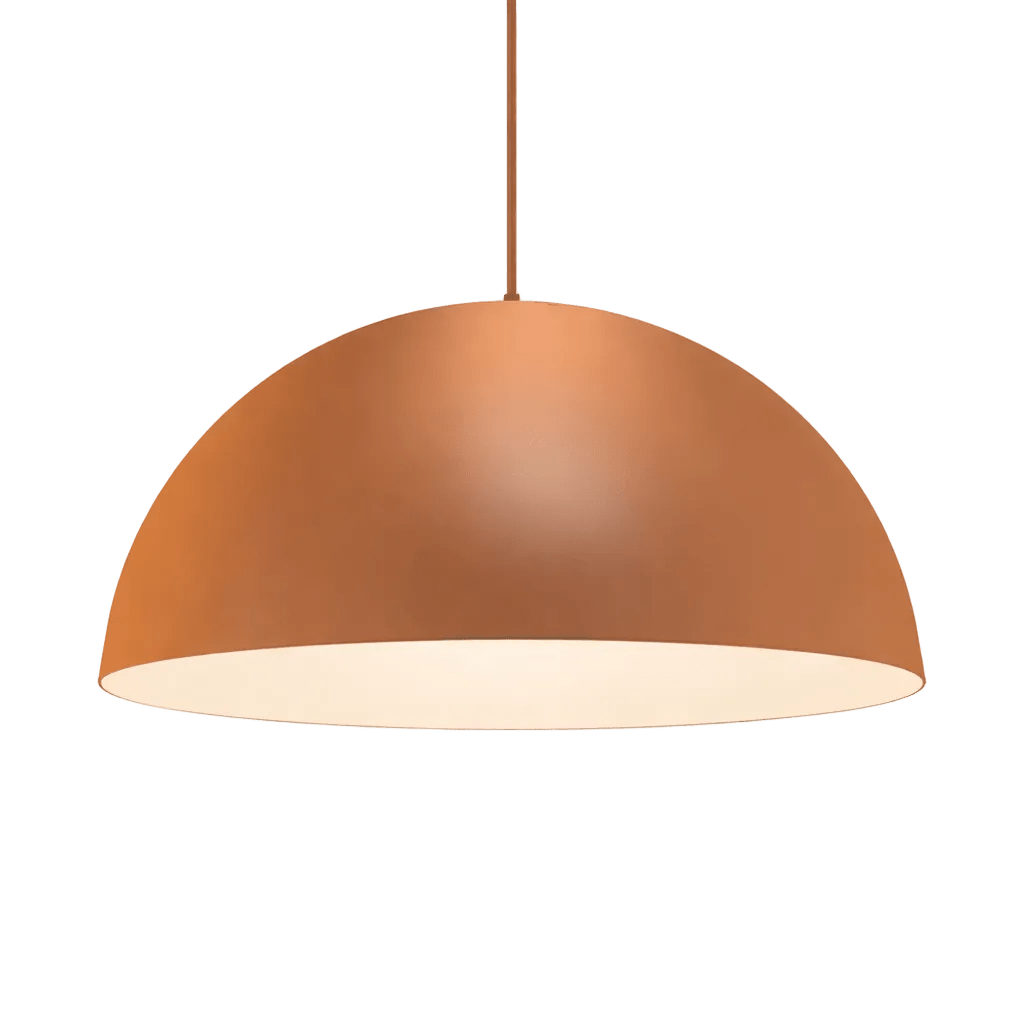 Copper Pendant Light Dome-Shaped