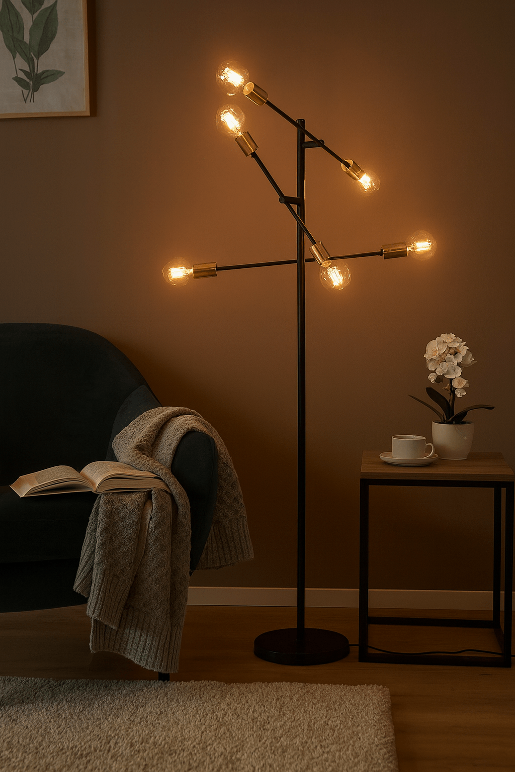 6 Light Floor Lamp