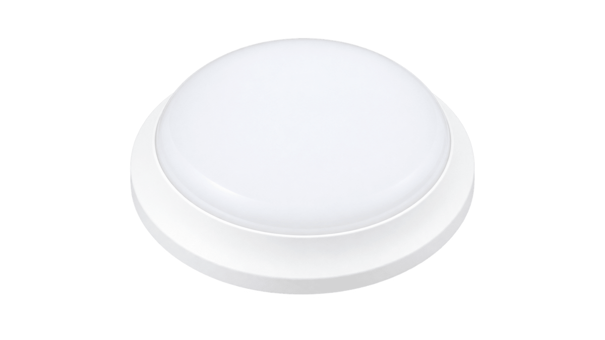 17W round white LED bulkhead light, transparent background