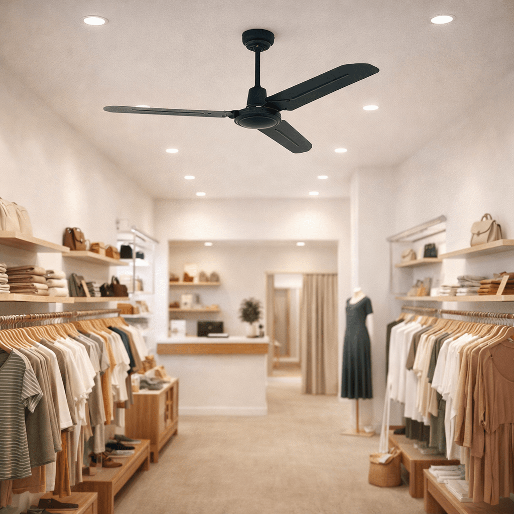 Black Industrial Ceiling Fan 3 Blades