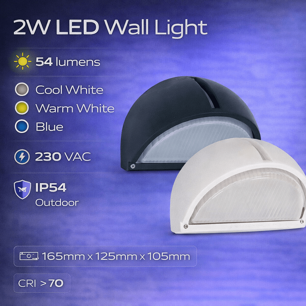 LED Wall Light - Half Moon