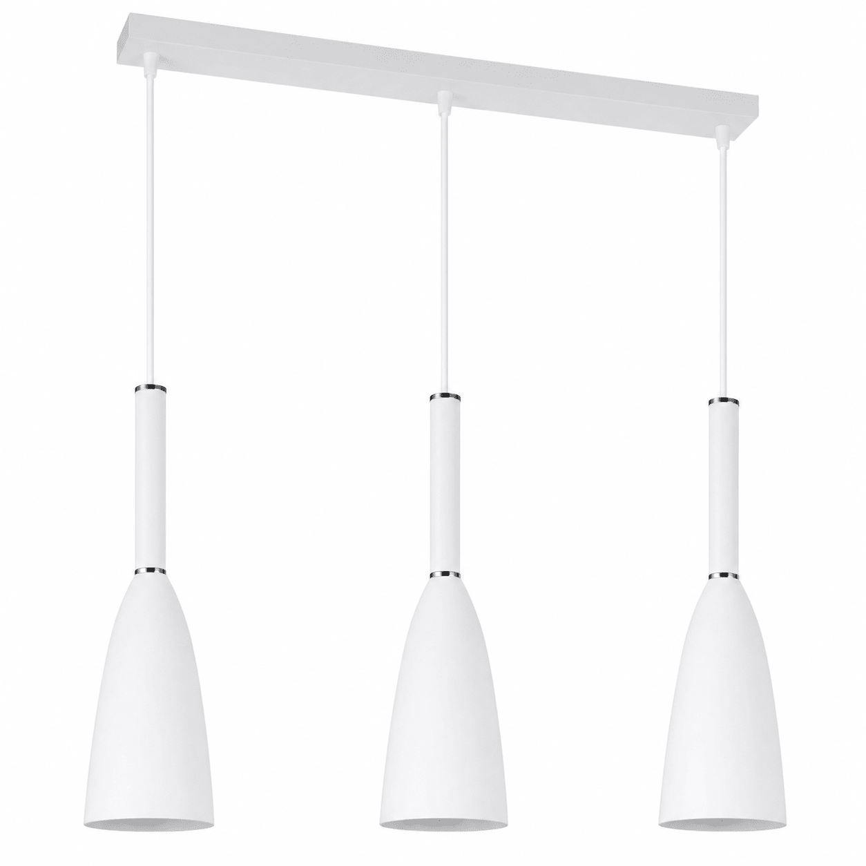 White Metal Pendant Light