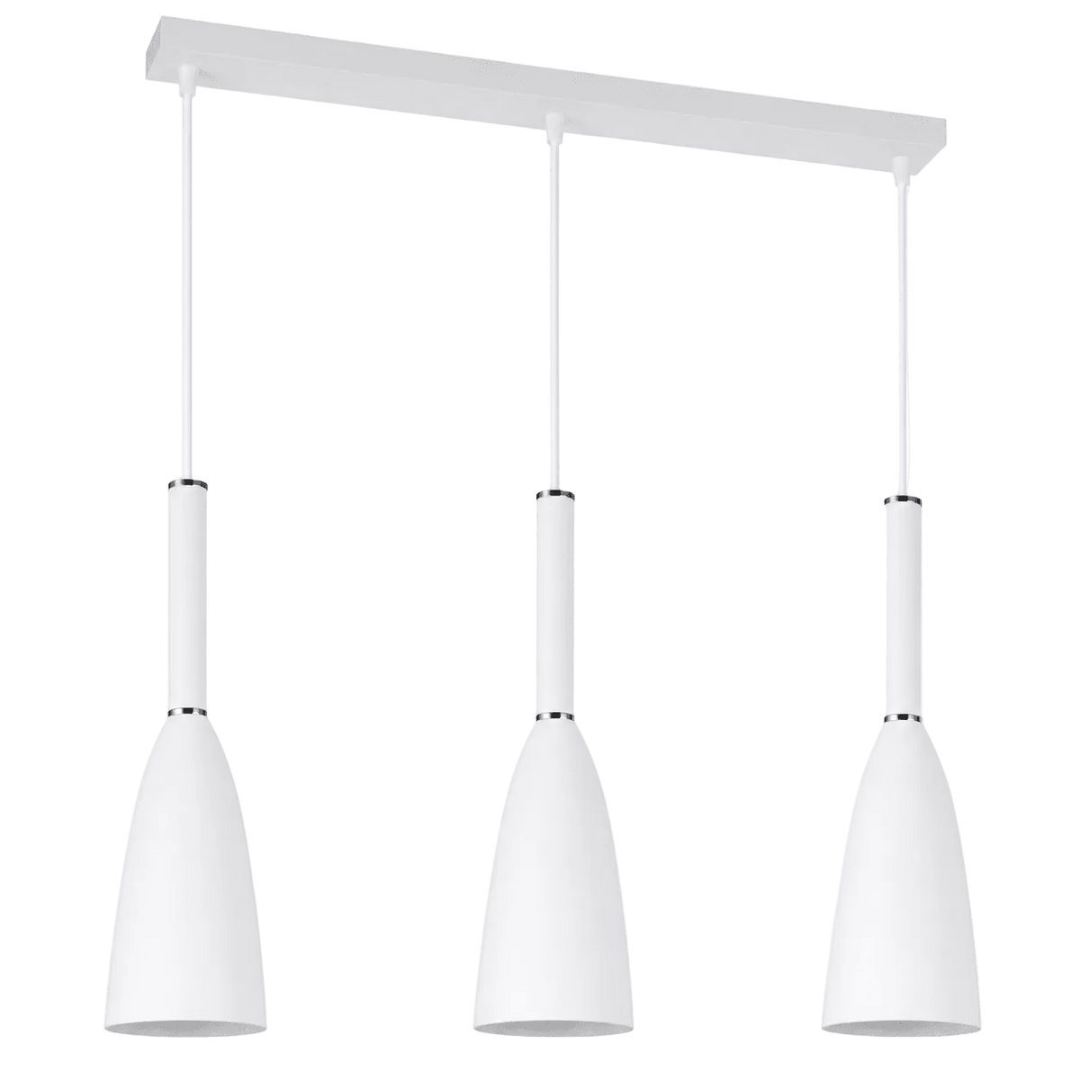 White Metal Pendant Light