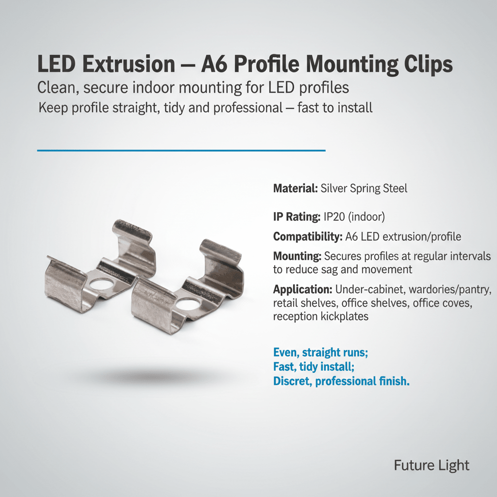 LED Extrusion - A6 Profile Mounting Clips