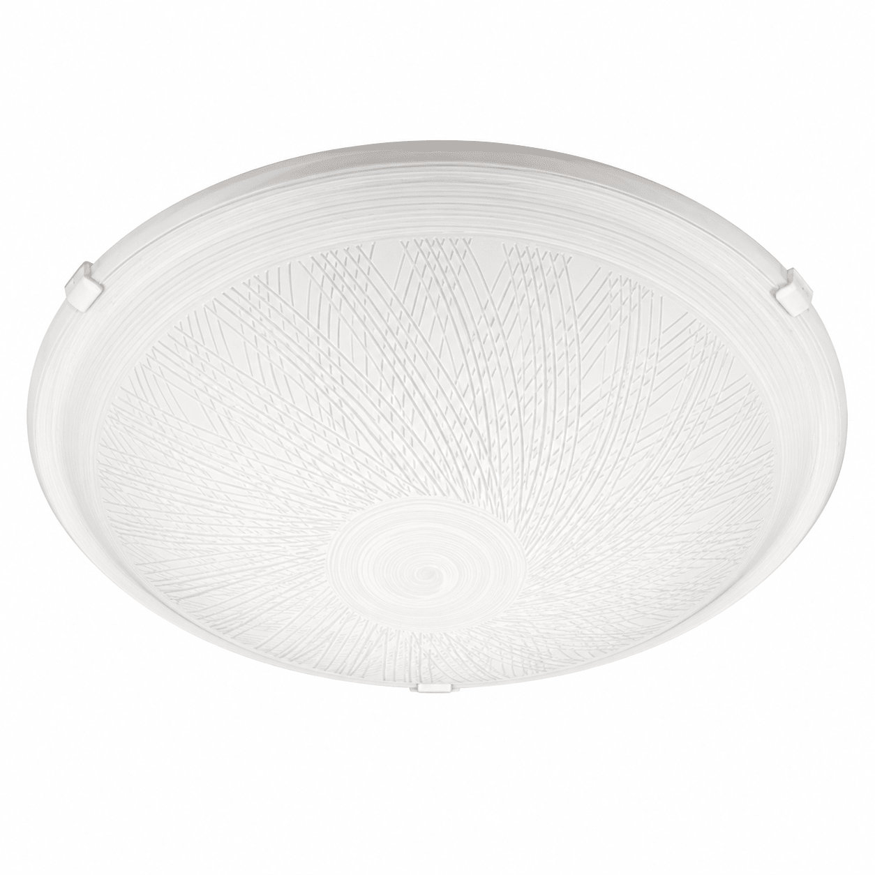 White Patterned Glass Ceiling Light - 400mm