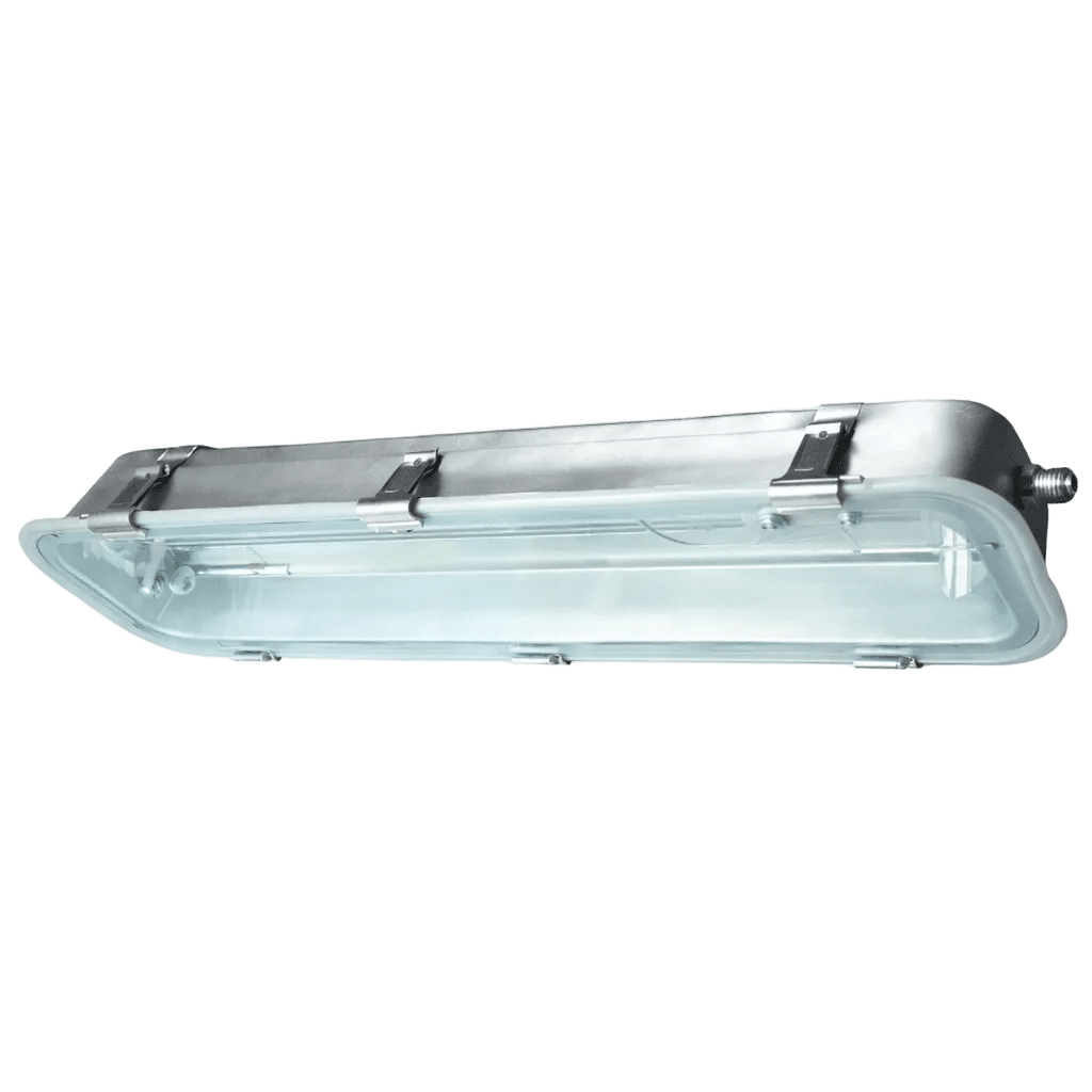 Stainless Steel LED T8 Fluorescent Fitting - 2 Foot / Single