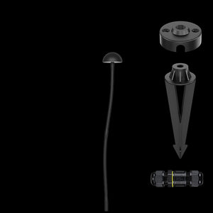 Warm White Black LED Outdoor Spike Light IP65