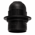 E27 Black Plastic Lampholder with Ring