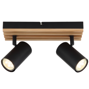 Black Wood Finish Spotlight Adjustable Indoor