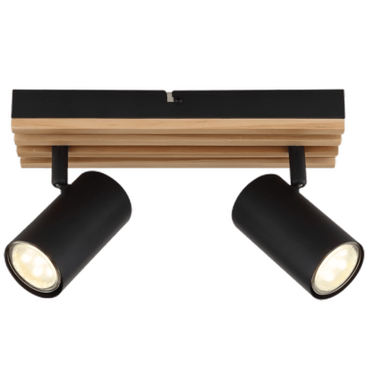 Black Wood Finish Spotlight Adjustable Indoor