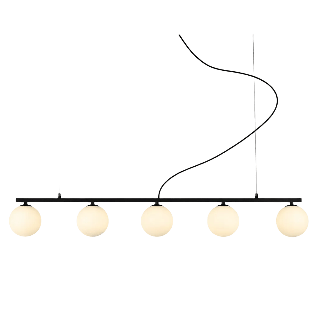 Linear 5 Light Pendant Black