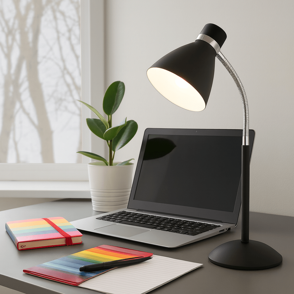 Metal Desk Lamp with Flexi Arm