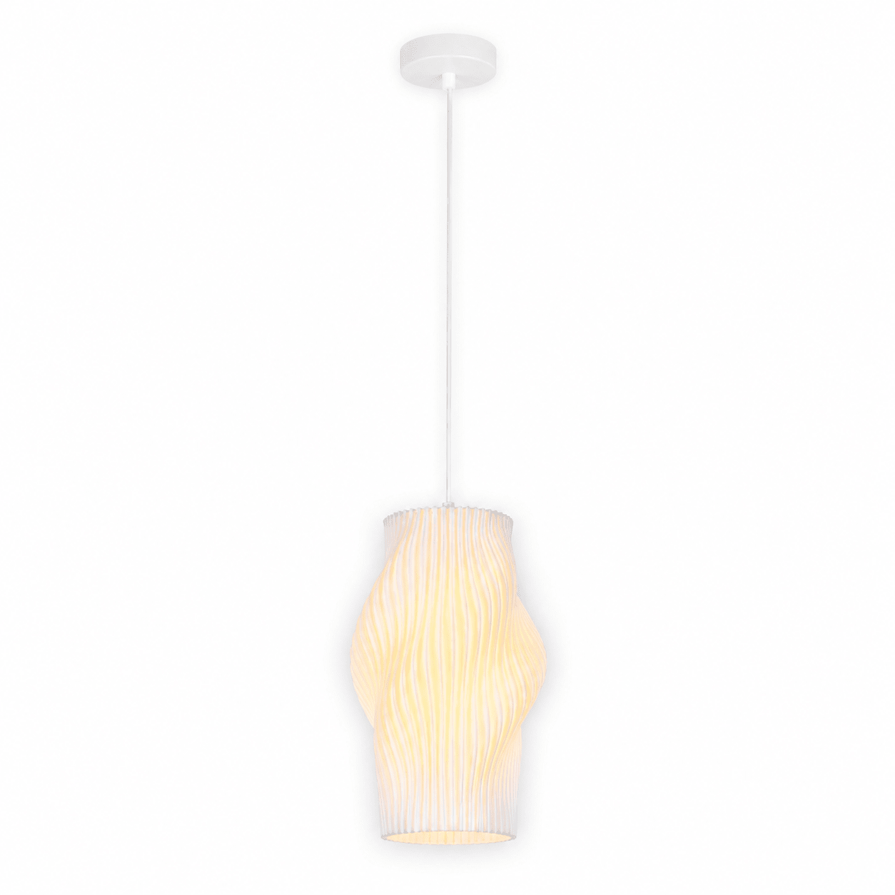 Dahlia 3D Printed White Pendant (Recycled)