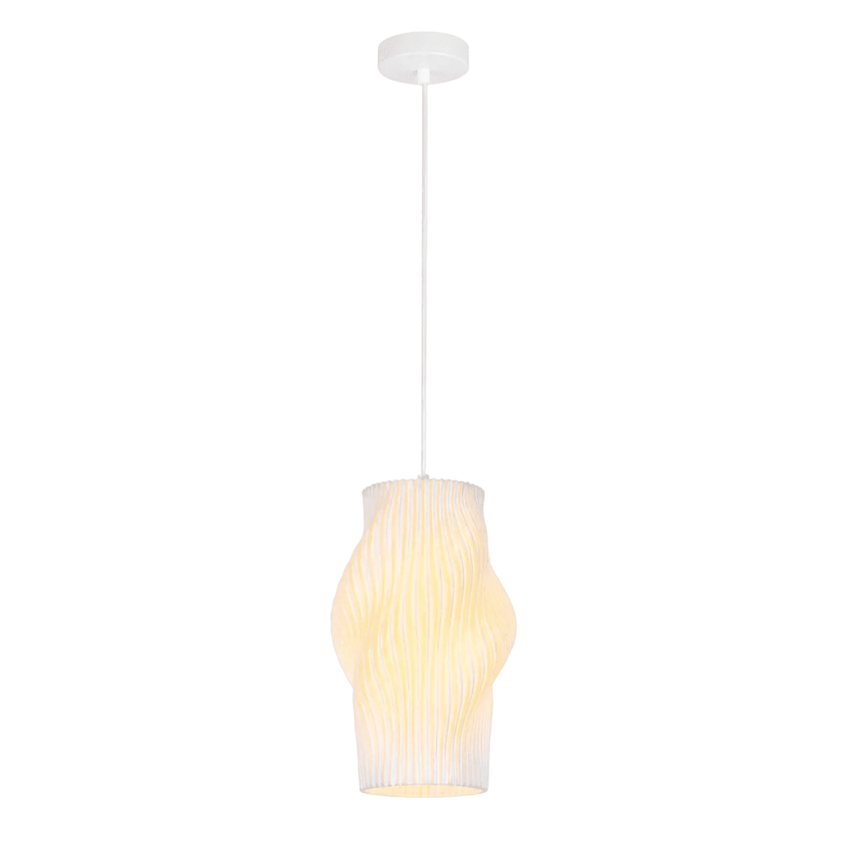 Dahlia 3D Printed White Pendant (Recycled)