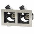 Satin Steel Downlight Fixed - Dual Sockets