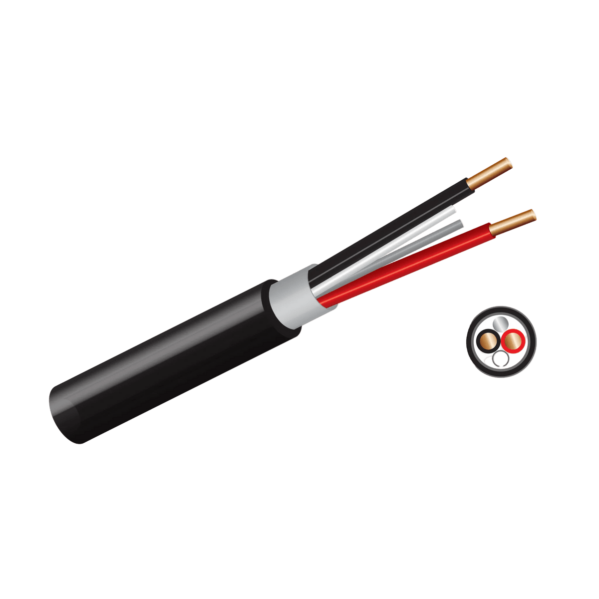Surfix Cable - Black 1.5mm 2 Core + Earth