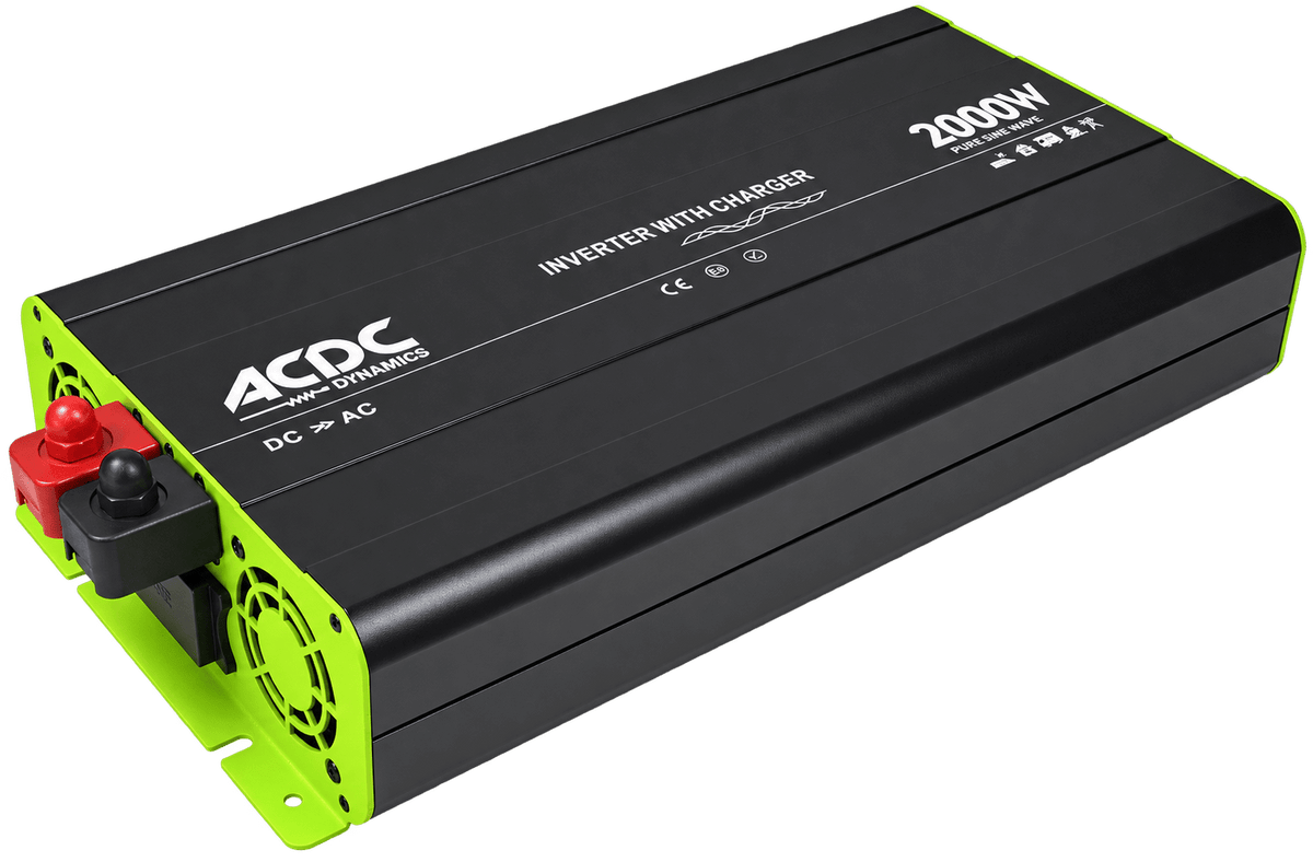 2000W Pure Sine Wave Inverter & Charger product image on a transparent background