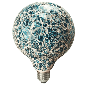 Decorative LED Bulb - 6W Mosaic - Sea Blue — 1254 × 1254 white-background product image