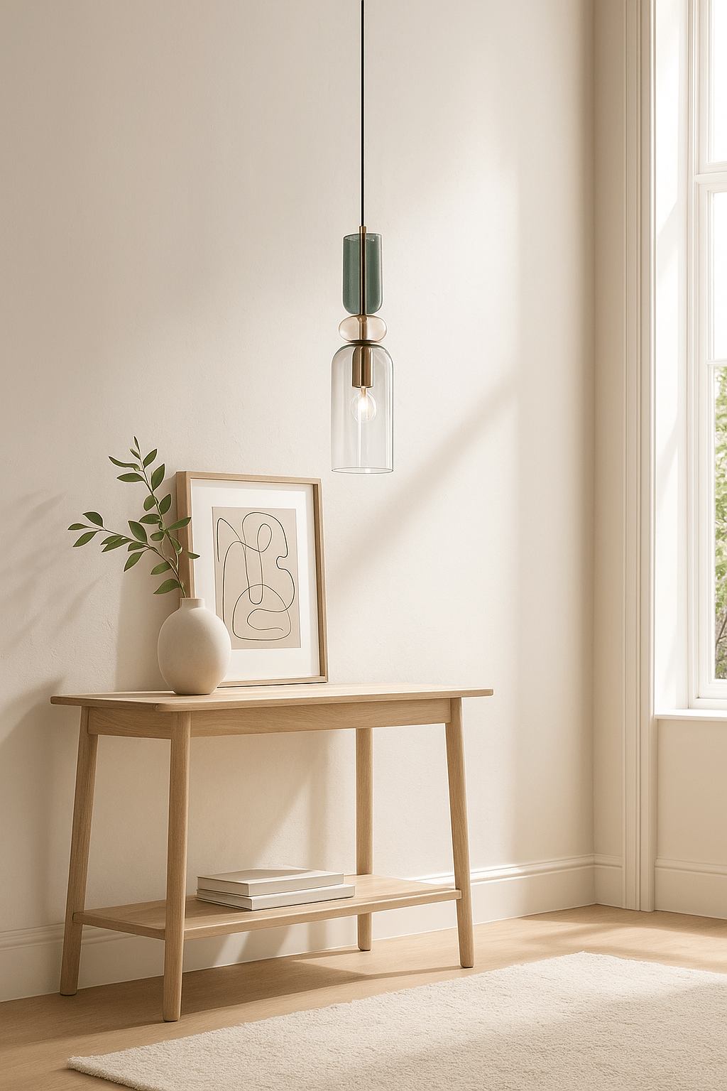 Rainbow Grey Shadow Glass Pendant Light