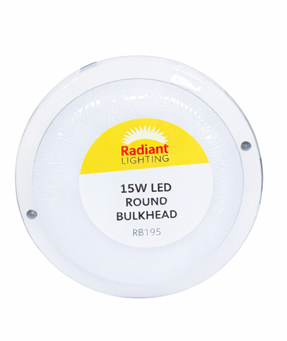 Radiant Lighting 15W LED Round Bulkhead on a white background