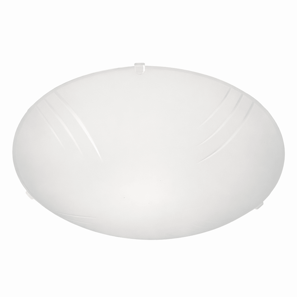 White ceiling light fixture on a white background